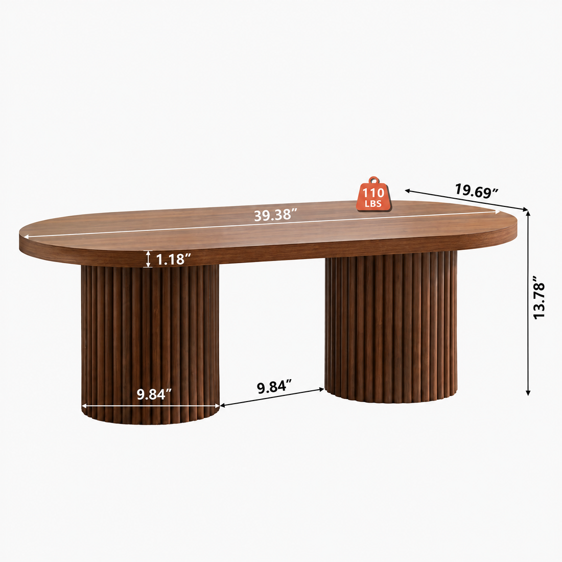 Organic Modern Fluted Centerpiece with Soft Curves